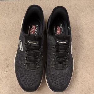 Skechers Men's Black Slip-On Sneakers